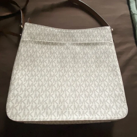 Michael Kors Beige Logo Crossbody Bag with Brown Strap - Picture 5 of 10